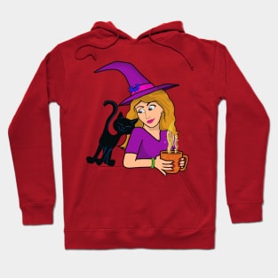 beautiful witch with her best bud Hoodie